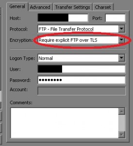 Filezilla settings